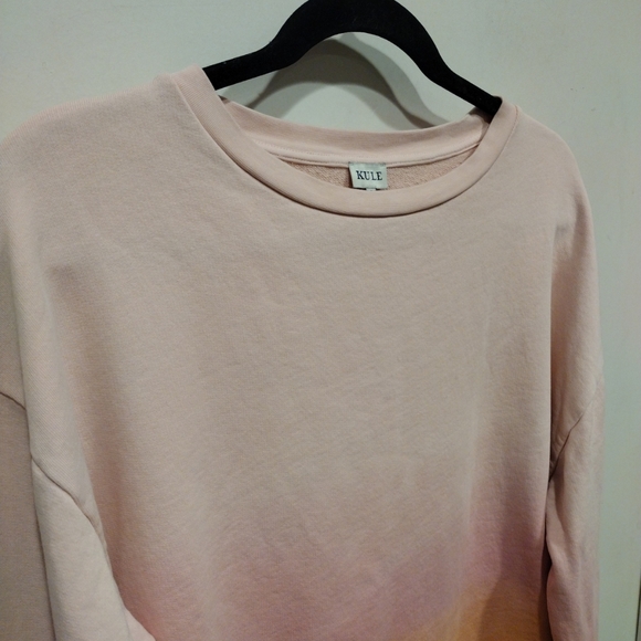 Kule Organic Pink & Orange Ombre Summer Sunset Sweatshirt Women's Sz S-Swiftie - Picture 3 of 6